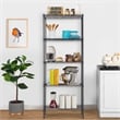 Furniture of America Nigel Metal 5-Tier Wire Shelving Rack in Black