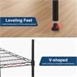 Furniture of America Nigel Metal 5-Tier Wire Shelving Rack in Black