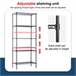 Furniture of America Nigel Metal 5-Tier Wire Shelving Rack in Black
