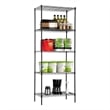 Furniture of America Nigel Metal 5-Tier Wire Shelving Rack in Black