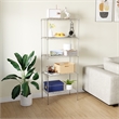 Furniture of America Nigel Metal 5-Tier Wire Shelving Rack in Chrome