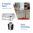 Furniture of America Nigel Metal 5-Tier Wire Shelving Rack in Chrome