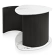 Furniture of America Elara Iron and Faux Marble 2-Piece End Table Set in Black