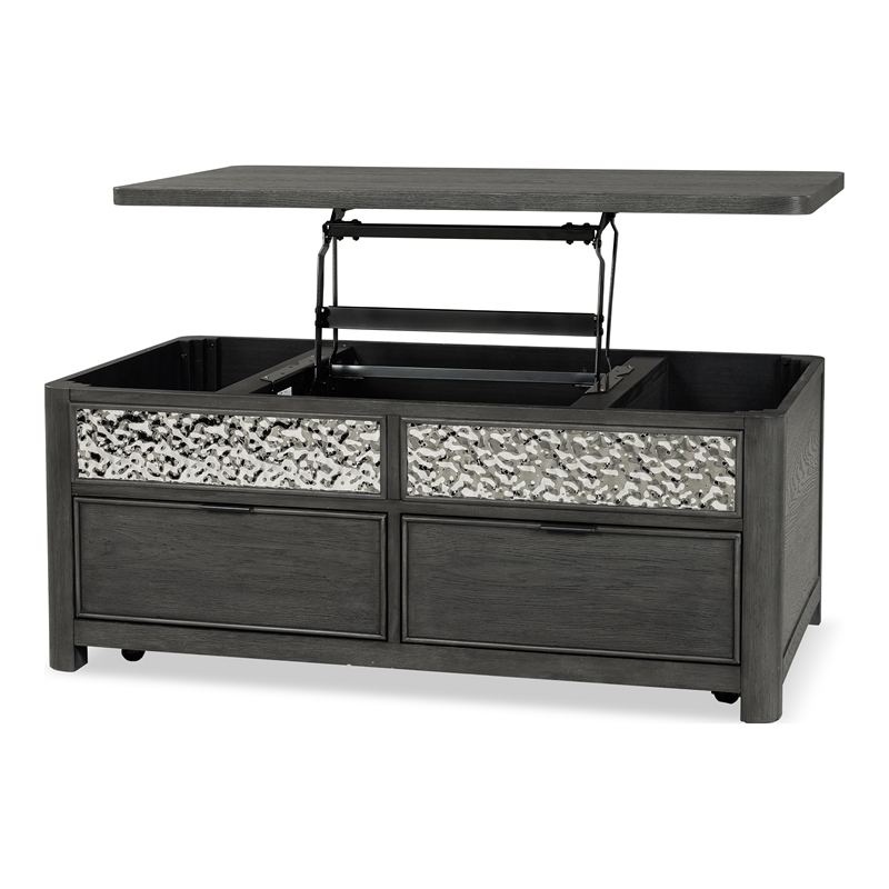 Furniture of America Selyra Wood Lift-Top Coffee Table in Gray