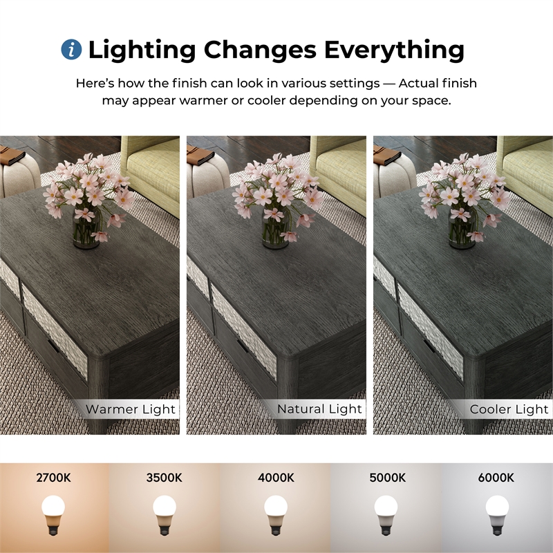 Furniture of America Selyra Wood Lift-Top Coffee Table in Gray