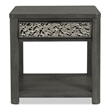 Furniture of America Selyra Wood 1-Drawer Gray End Table with Shelf