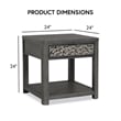 Furniture of America Selyra Wood 1-Drawer Gray End Table with Shelf