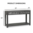 Furniture of America Selyra Wood 2-Drawer Gray Sofa Table with Shelf