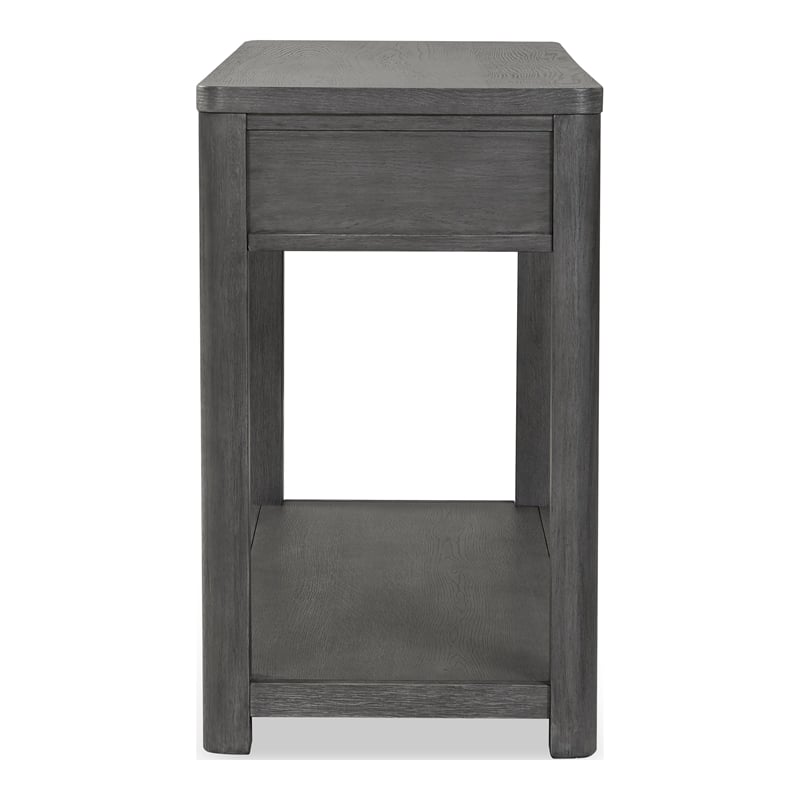 Furniture of America Selyra Wood 2-Drawer Gray Sofa Table with Shelf