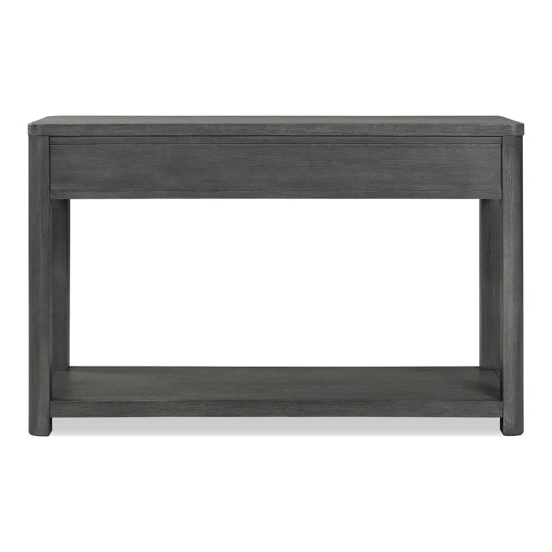 Furniture of America Selyra Wood 2-Drawer Gray Sofa Table with Shelf