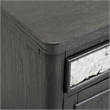 Furniture of America Selyra Wood Gray Chairside Table with Charging Port and USB
