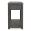 Furniture of America Selyra Wood Gray Chairside Table with Charging Port and USB