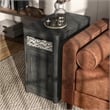 Furniture of America Selyra Wood Gray Chairside Table with Charging Port and USB