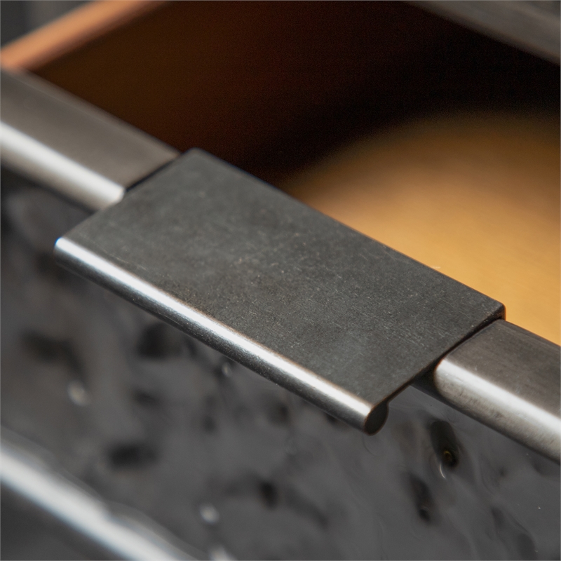 Furniture of America Selyra Wood Gray Chairside Table with Charging Port and USB