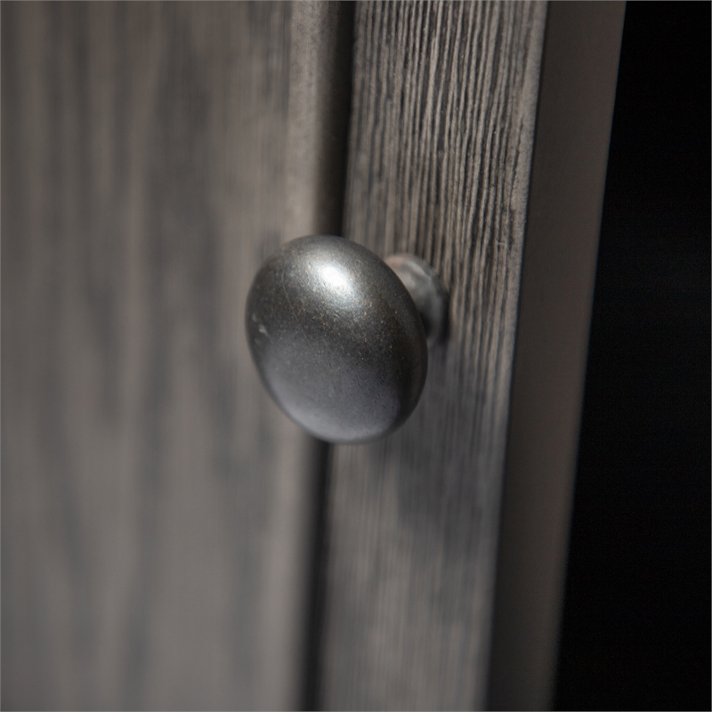 Furniture of America Selyra Wood Gray Chairside Table with Charging Port and USB