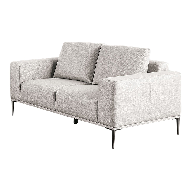 Furniture of America Elhole FSC and OEKO TEX Chenille 2-Piece Sofa Set in Gray