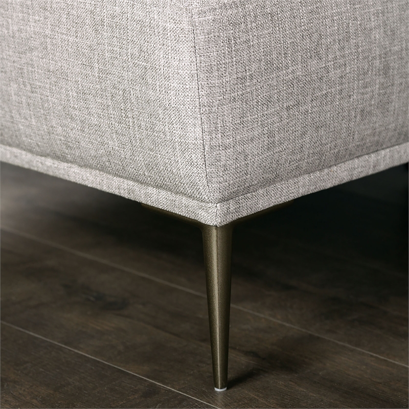 Furniture of America Elhole FSC and OEKO TEX Certified Chenille Loveseat in Gray