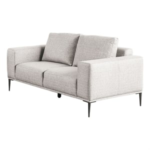 Furniture of America Elhole FSC and OEKO TEX Certified Chenille Loveseat in Gray