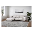 Furniture of America Elhole Chenille Sectional with Left Chaise in Gray