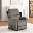 Furniture of America Nightfall Gray Fabric Power Lift Recliner with USB Port
