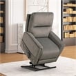 Furniture of America Nightfall Gray Fabric Power Lift Recliner with USB Port