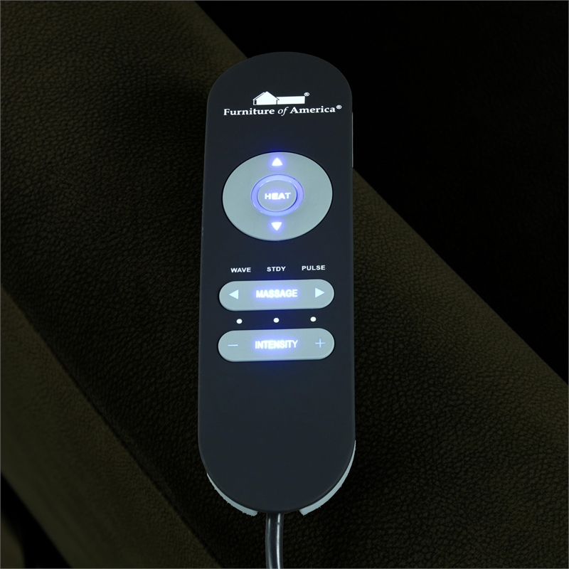 Furniture of America Sunbeam Fabric Power Lift Recliner in Dark Gray