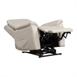 Furniture of America Moonrise Faux Leather Power Lift USB Recliner in Light Gray