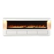 Furniture of America Alcala Wood White 71-Inch TV Stand With Electric Fire Place