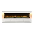 Furniture of America Alcala Wood White 71-Inch TV Stand With Electric Fire Place