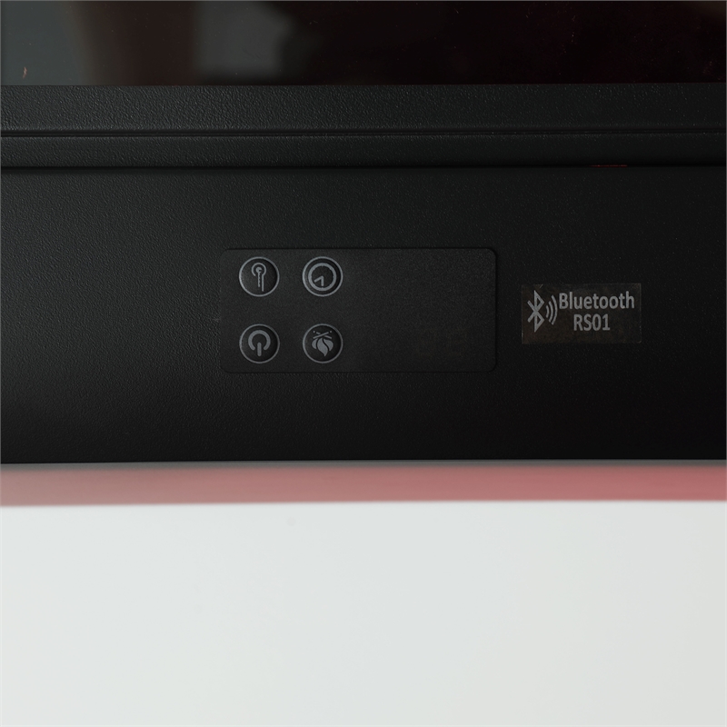 Furniture of America Denny Wood White 71-Inch TV Stand With Electric Fire Place