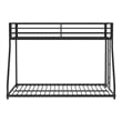 Furniture of America Celsior Metal Twin over Full Bunk Bed in Black