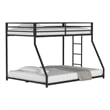 Furniture of America Celsior Metal Twin over Full Bunk Bed in Black