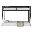 Furniture of America Celsior Metal Twin over Full Bunk Bed in Black