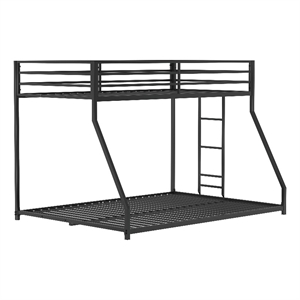 Furniture of America Celsior Metal Twin over Full Bunk Bed in Black