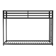 Furniture of America Celsior Metal Twin over Twin Bunk Bed in Black