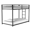 Furniture of America Celsior Metal Twin over Twin Bunk Bed in Black