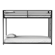 Furniture of America Celsior Metal Twin over Twin Bunk Bed in Black