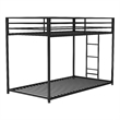Furniture of America Celsior Metal Twin over Twin Bunk Bed in Black