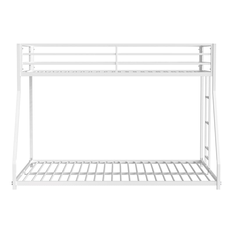 Furniture of America Celsior Metal Twin over Full Bunk Bed in White
