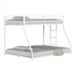 Furniture of America Celsior Metal Twin over Full Bunk Bed in White