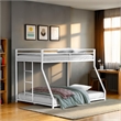 Furniture of America Celsior Metal Twin over Full Bunk Bed in White