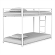Furniture of America Celsior Metal Twin over Twin Bunk Bed in White