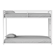 Furniture of America Celsior Metal Twin over Twin Bunk Bed in White