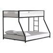 Furniture of America Pramit Metal Twin over Full Bunk Bed in Black