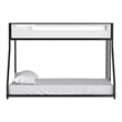 Furniture of America Pramit Metal Twin over Full Bunk Bed in Black
