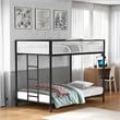 Furniture of America Pramit Metal Twin over Twin Bunk Bed in Black