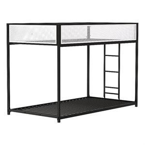 Furniture of America Pramit Metal Twin over Twin Bunk Bed in Black