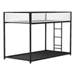 Furniture of America Pramit Metal Twin over Twin Bunk Bed in Black
