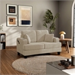 Furniture of America Reese Chenille Beige Loveseat with Cup Holders