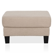 Furniture of America Reese Fabric and Wood Storage Ottoman in Beige